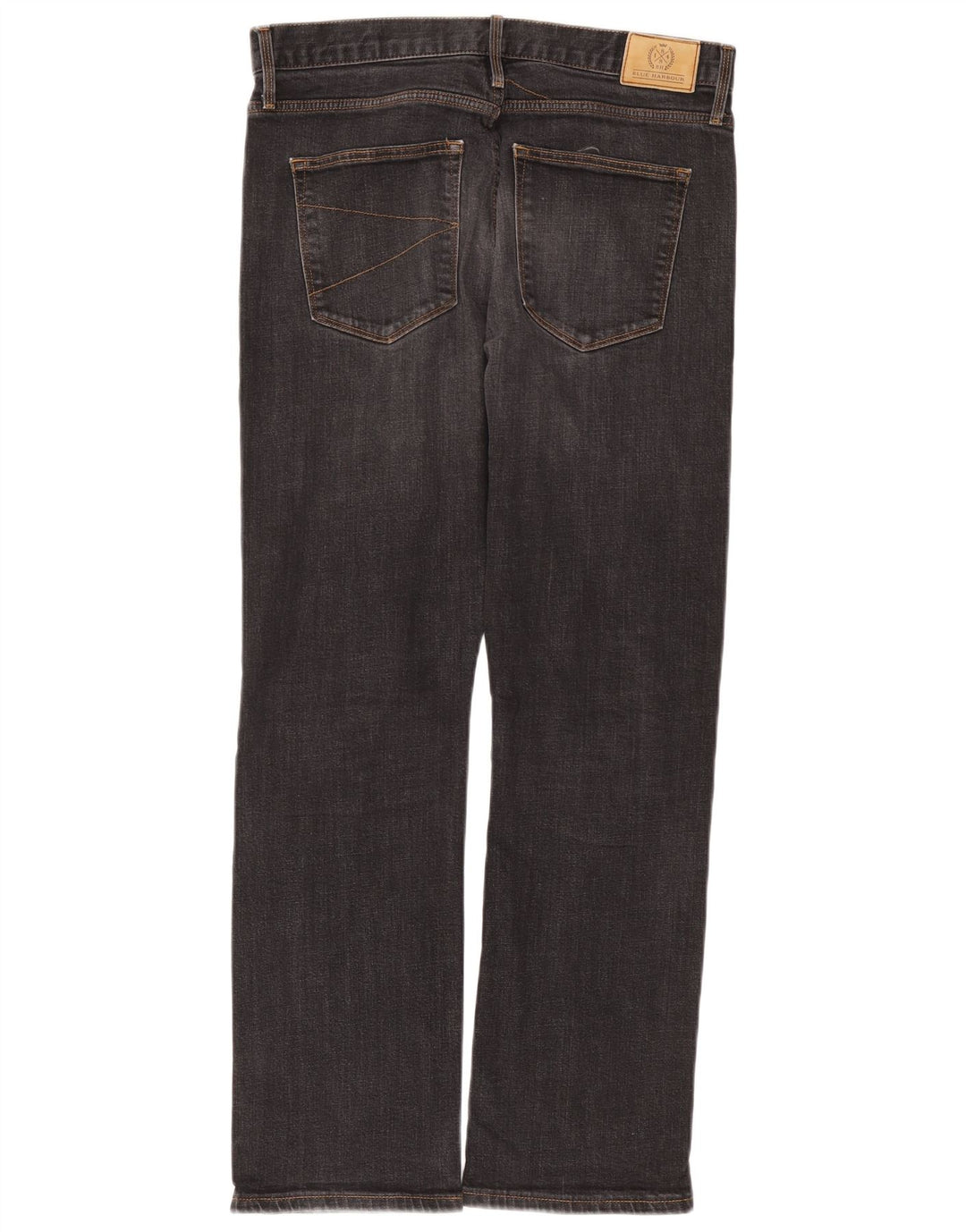 Marks & Spencer Mens Blue Harbour Straight Jeans W34 L31 Black Cotton