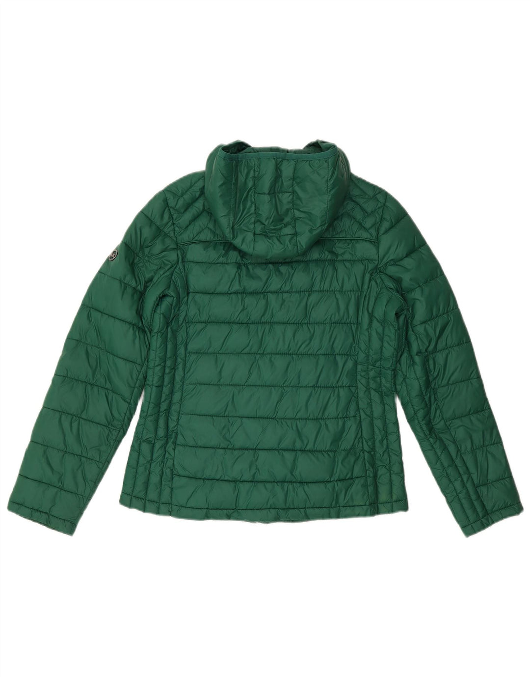 Michael Kors Womens Hooded Padded Jacket UK 14 Medium Green Nylon