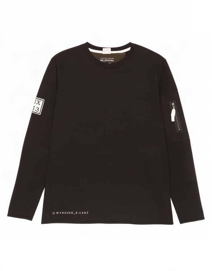 Jack & Jones Mens Top Long Sleeve XL Black Cotton