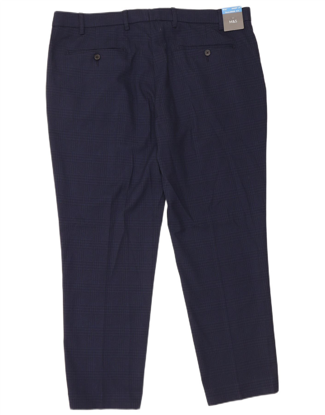Marks & Spencer Mens Tailored Fit Suit Trousers W40 L29 Navy Blue