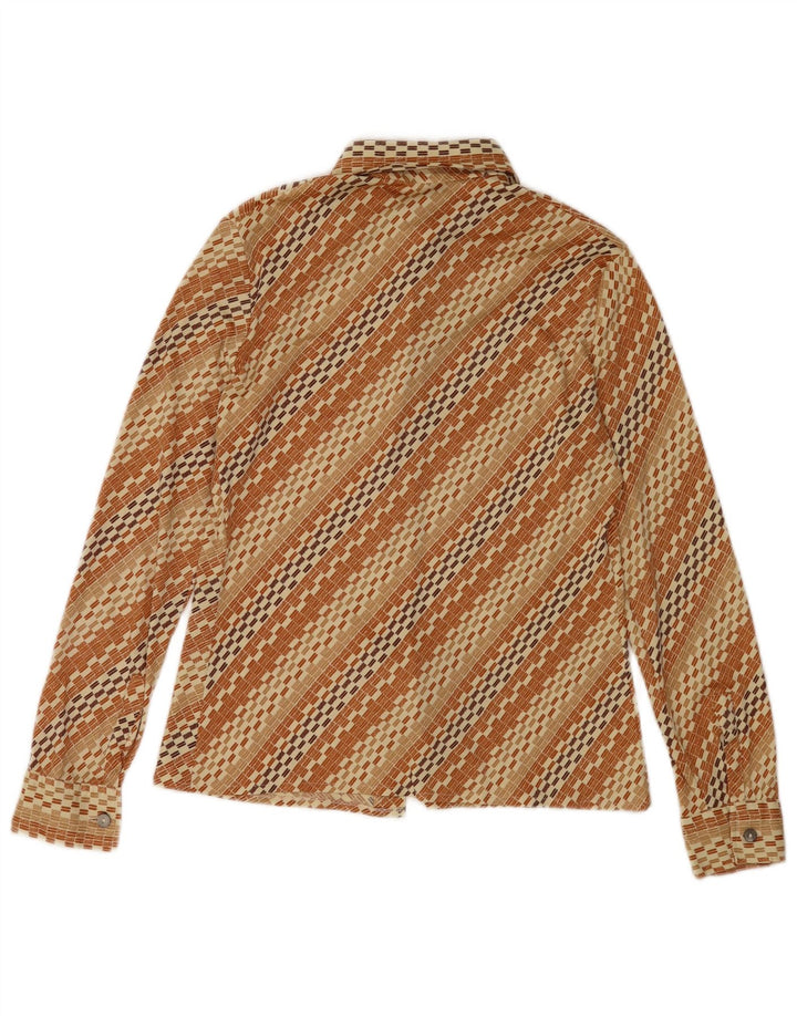 Vintage Womens Shirt IT 48 XL Brown Striped
