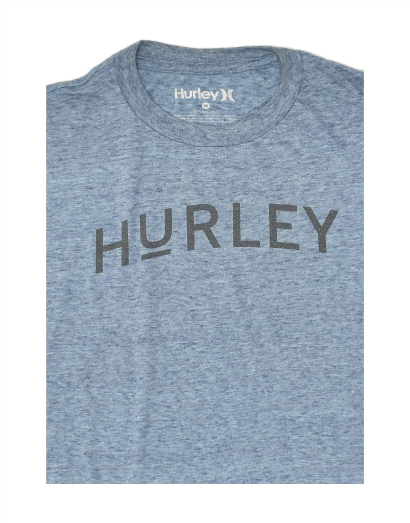 HURLEY Mens Graphic T-Shirt Top Medium Blue Polyester | Vintage Hurley | Thrift | Second-Hand Hurley | Used Clothing | Messina Hembry 