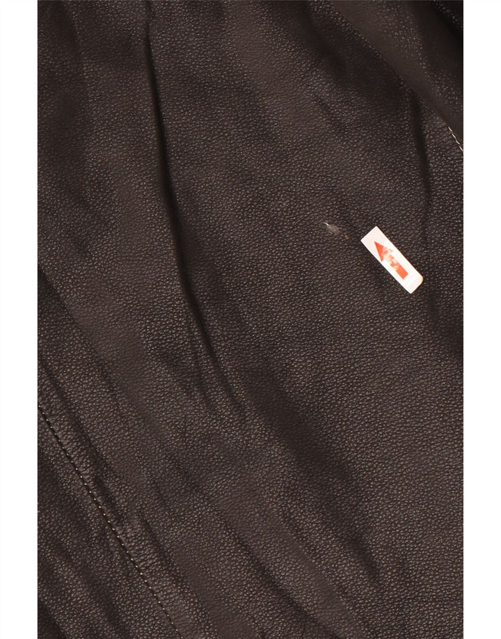 Vintage Mens Leather Jacket UK 44 2XL Black Leather