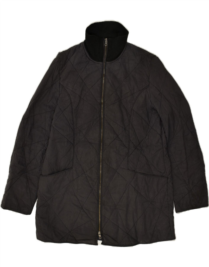 LONDON FOG Womens Quilted Jacket UK 16 Large Black Polyester | Vintage London Fog | Thrift | Second-Hand London Fog | Used Clothing | Messina Hembry 