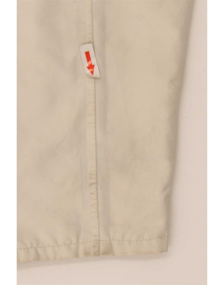 Helly Hansen Womens Hooded Rain Jacket UK 16 Large Off White Polyester