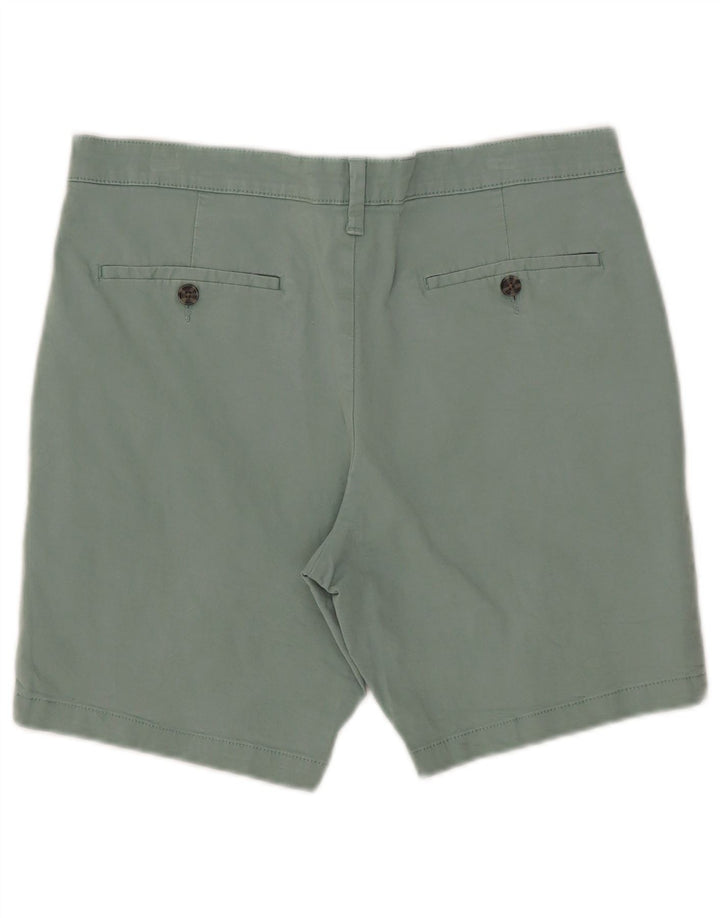 Marks & Spencer Mens Chino Shorts W34 Large Green Cotton