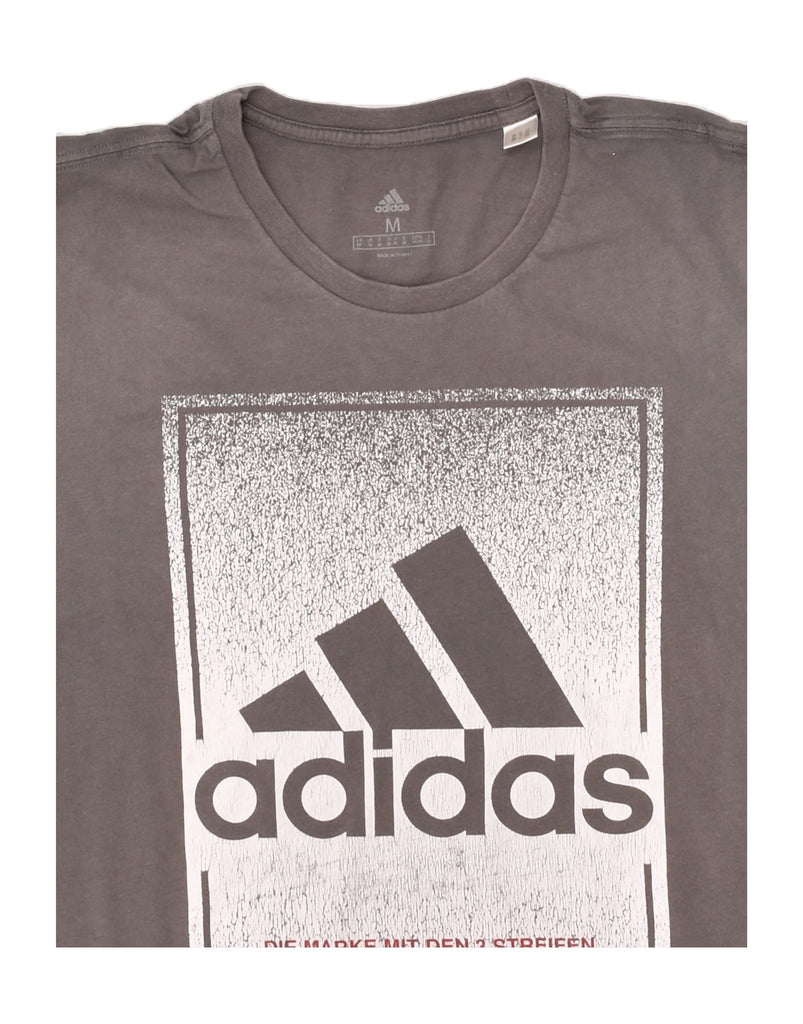 ADIDAS Mens Graphic T-Shirt Top Medium Grey Cotton | Vintage Adidas | Thrift | Second-Hand Adidas | Used Clothing | Messina Hembry 