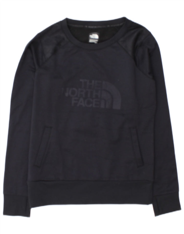 The North Face Womens Graphic Sweatshirt Jumper UK 10 Small Navy Blue