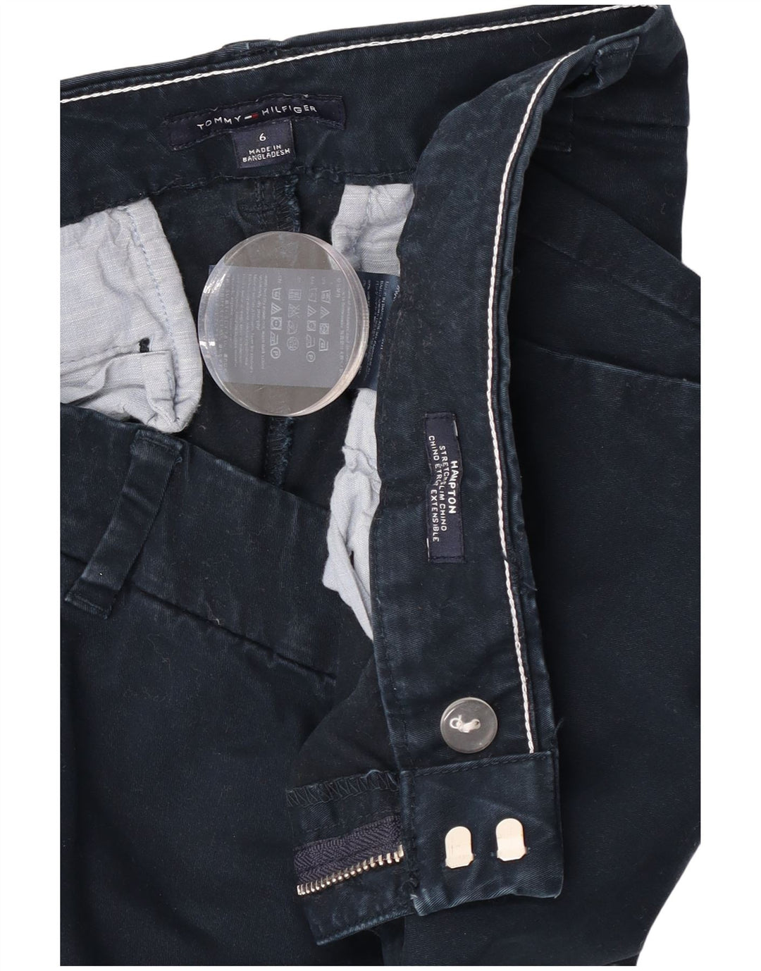 Tommy Hilfiger Womens Chino Trousers US 6 Medium W30 L30 Navy Blue