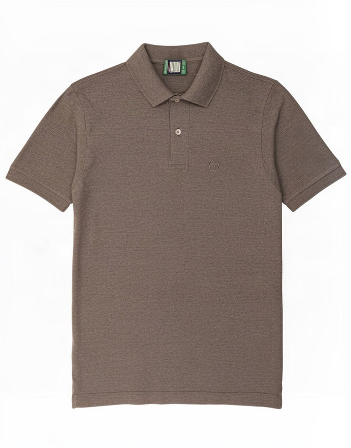 Sergio Tacchini Mens Polo Shirt IT 50 Medium Grey Cotton