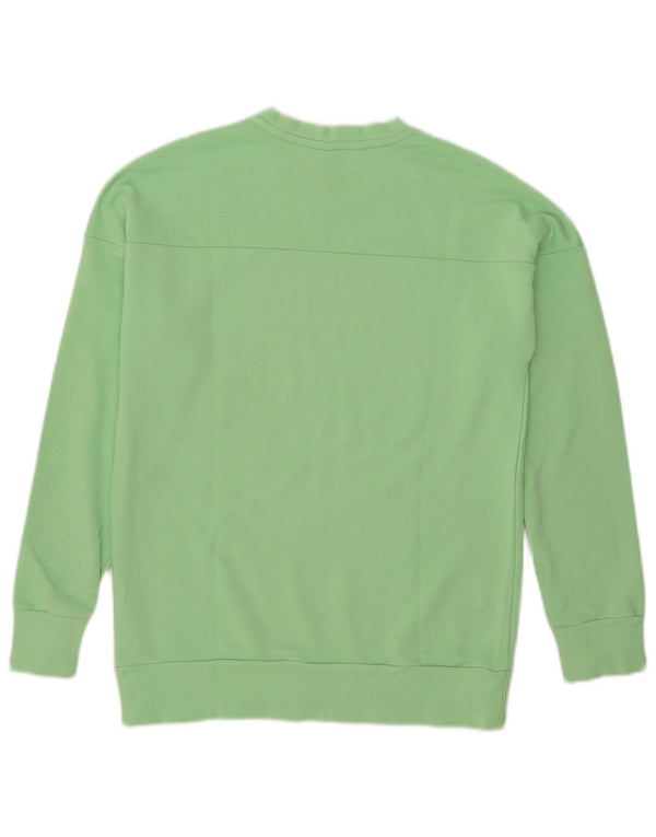 Adidas Girls Graphic Sweatshirt Jumper 14-15 Years Green Cotton