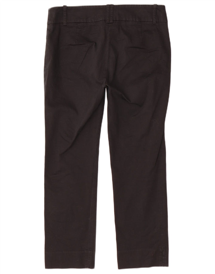 Zara Womens Cropped Trousers EU 38 Small W28 L24 Black