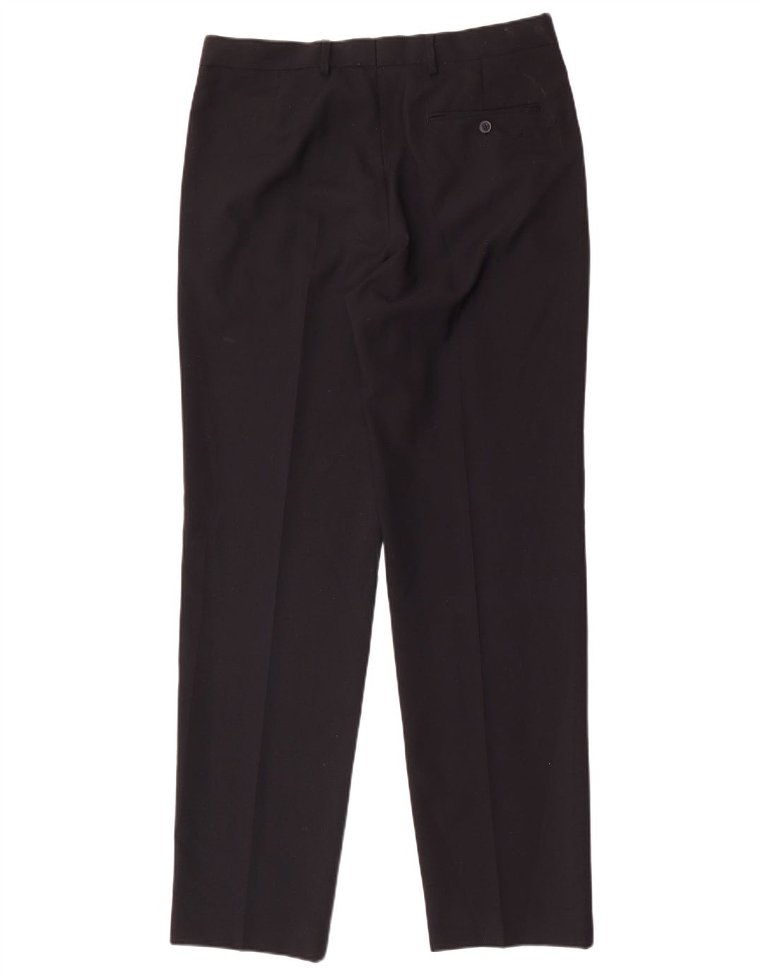 Marks & Spencer Mens Regular Fit Suit Trousers W34 L33 Navy Blue Polyester