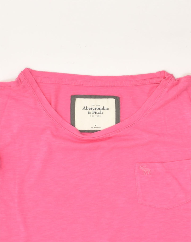 ABERCROMBIE & FITCH Womens T-Shirt Top UK 14 Medium Pink Cotton | Vintage Abercrombie & Fitch | Thrift | Second-Hand Abercrombie & Fitch | Used Clothing | Messina Hembry 