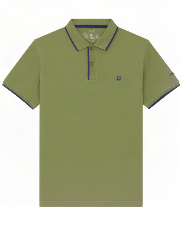 Harmont & Blaine Mens Regular Fit Polo Shirt 2XL Green Cotton