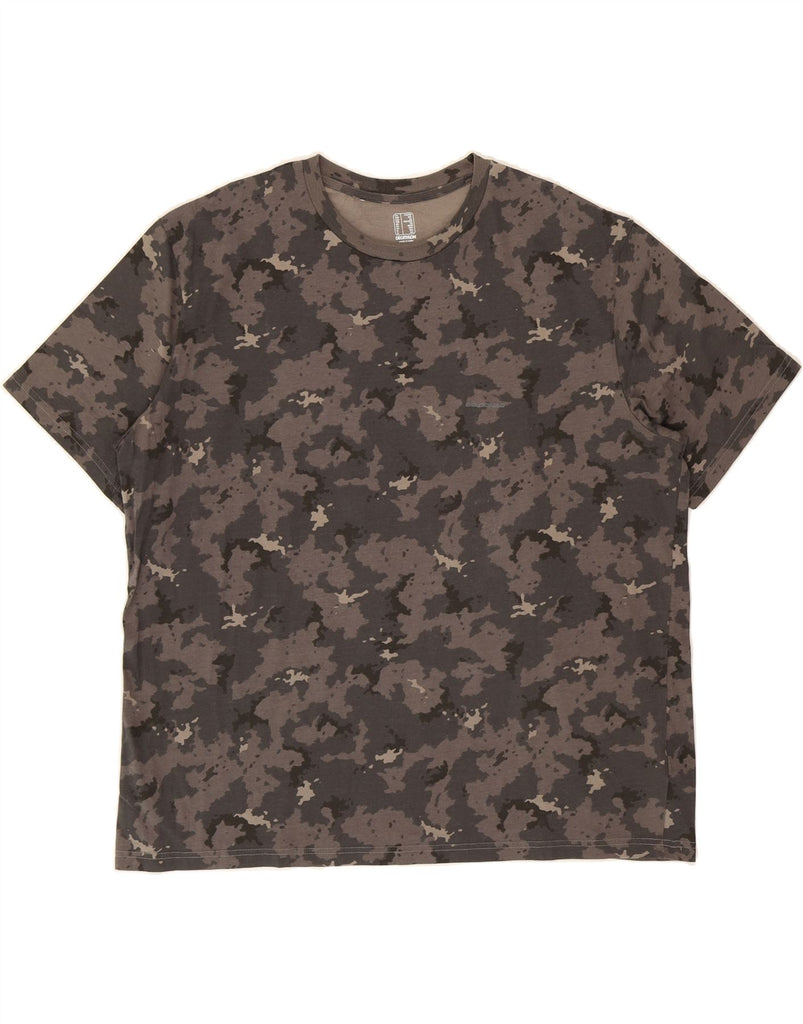 DECATHLON Mens T-Shirt Top 2XL Grey Camouflage Cotton Vintage Decathlon and Second-Hand Decathlon from Messina Hembry 