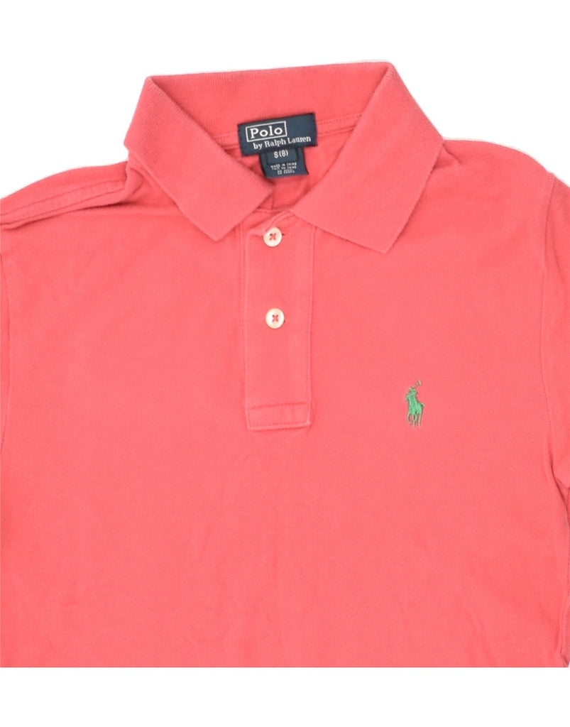 POLO RALPH LAUREN Boys Polo Shirt 7-8 Years Small Pink Cotton | Vintage Polo Ralph Lauren | Thrift | Second-Hand Polo Ralph Lauren | Used Clothing | Messina Hembry 