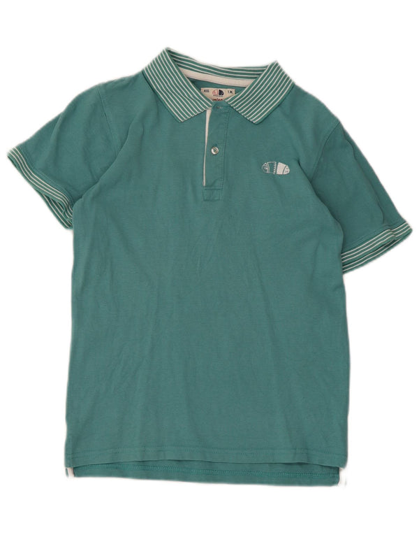 Americanino Boys Graphic Polo Shirt 10-11 Years Large Green Cotton