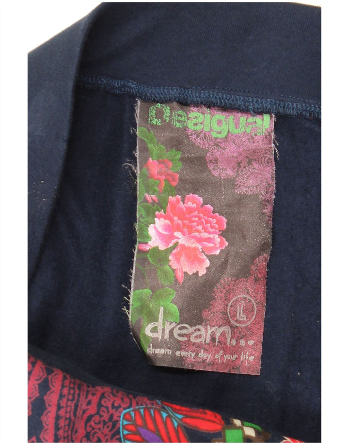 Desigual Womens Graphic Mini Skirt Large W32 Multicoloured Geometric Cotton
