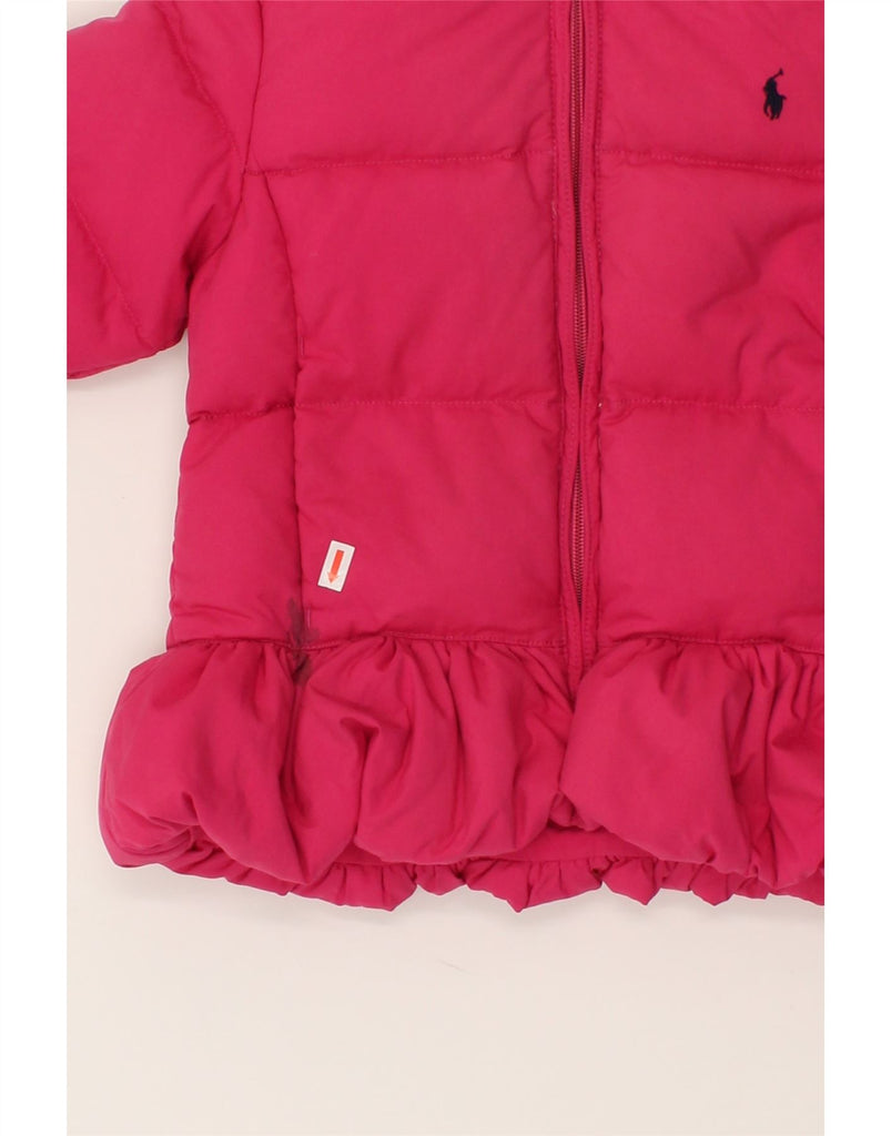 POLO RALPH LAUREN Girls Hooded Padded Jacket 3-4 Years Pink Polyester | Vintage Polo Ralph Lauren | Thrift | Second-Hand Polo Ralph Lauren | Used Clothing | Messina Hembry 