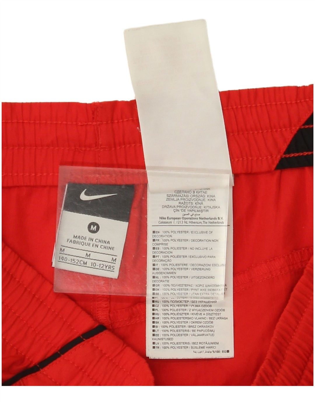 NIKE Boys Sport Shorts 10-11 Years Medium Red Polyester