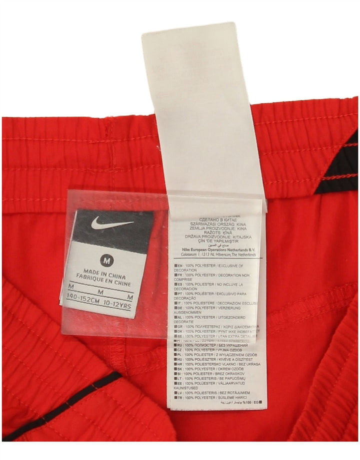 NIKE Boys Sport Shorts 10-11 Years Medium Red Polyester