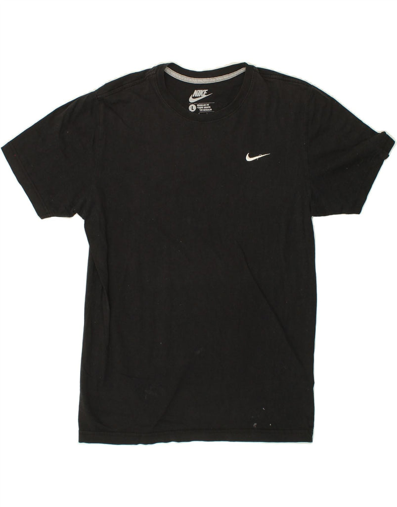 NIKE Mens Regular Fit T-Shirt Top Large Black Cotton | Vintage Nike | Thrift | Second-Hand Nike | Used Clothing | Messina Hembry 