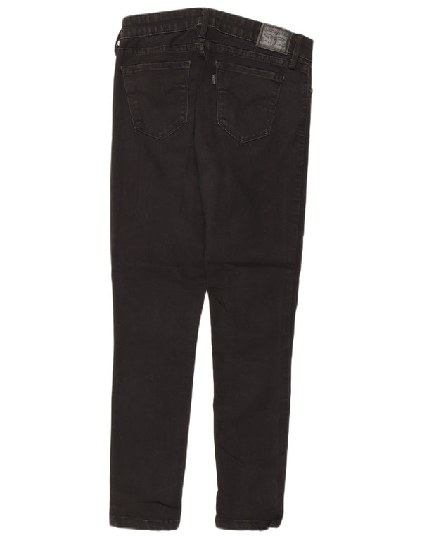 Levi's Womens 711 Skinny Jeans W29 L27 Black Cotton