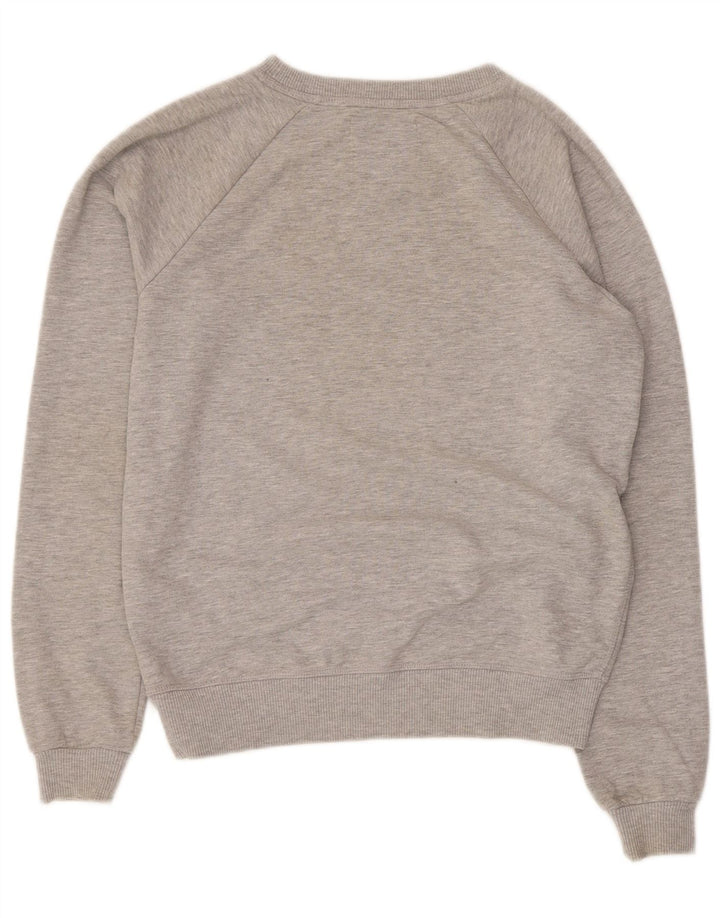 Superdry Womens Graphic Sweatshirt Jumper UK 10 Small Grey Flecked