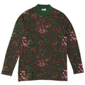 Andrea Mare Womens Turtle Neck Jumper Sweater UK 14 Medium Green Paisley
