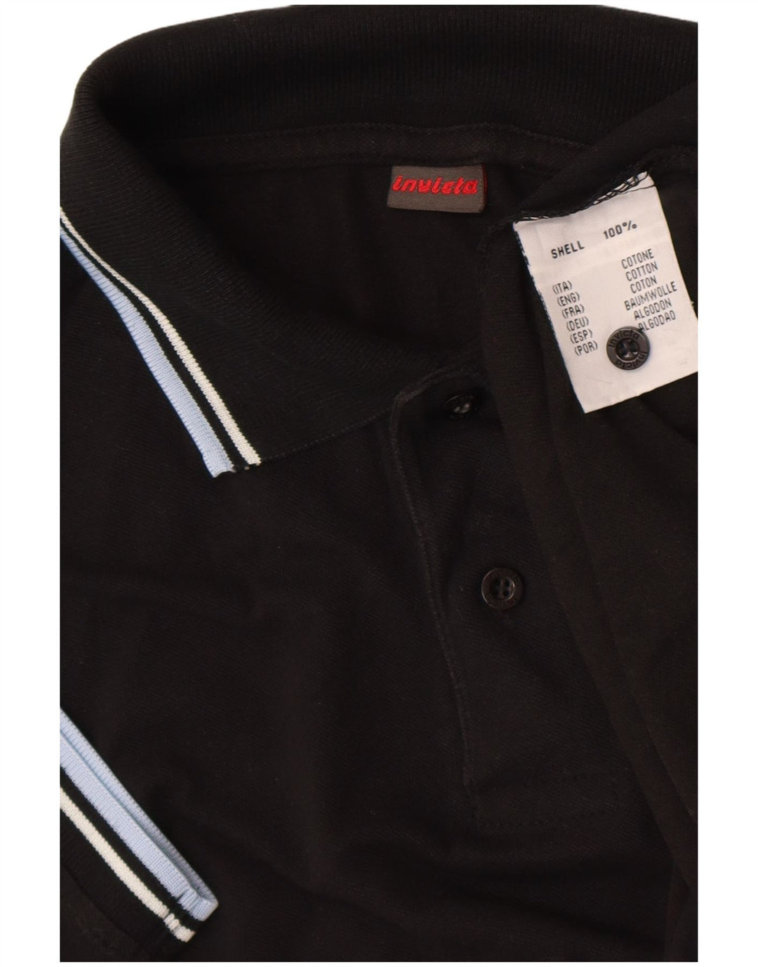 Invicta Mens Polo Shirt XL Black Cotton