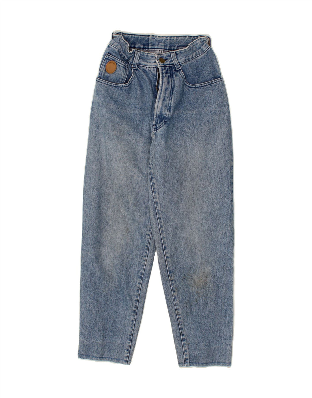 TRUSSARDI Womens Tapered Jeans W27 L25 Blue Cotton Vintage Trussardi and Second-Hand Trussardi from Messina Hembry 