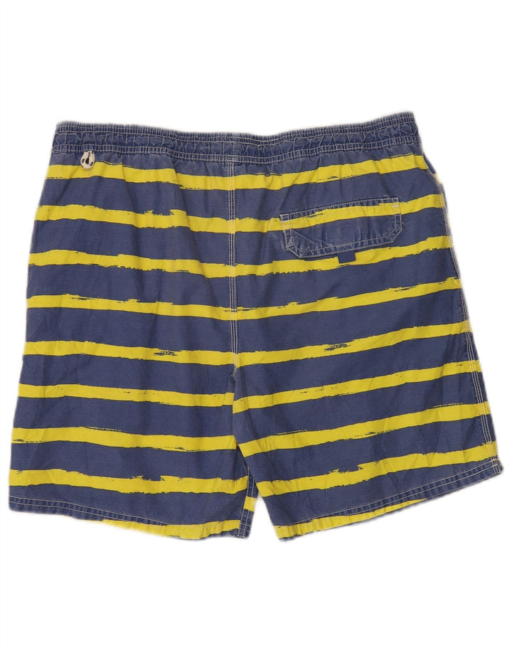 BODEN Mens Swimming Shorts Large Blue Striped
