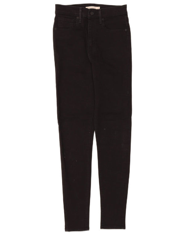Levi's Womens Mile High Super Skinny Jeans W27 L30 Black Cotton