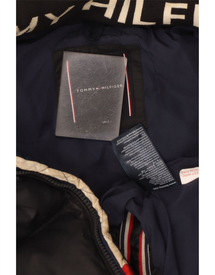 Tommy Hilfiger Boys Hooded Padded Jacket 13-14 Years Black Polyester