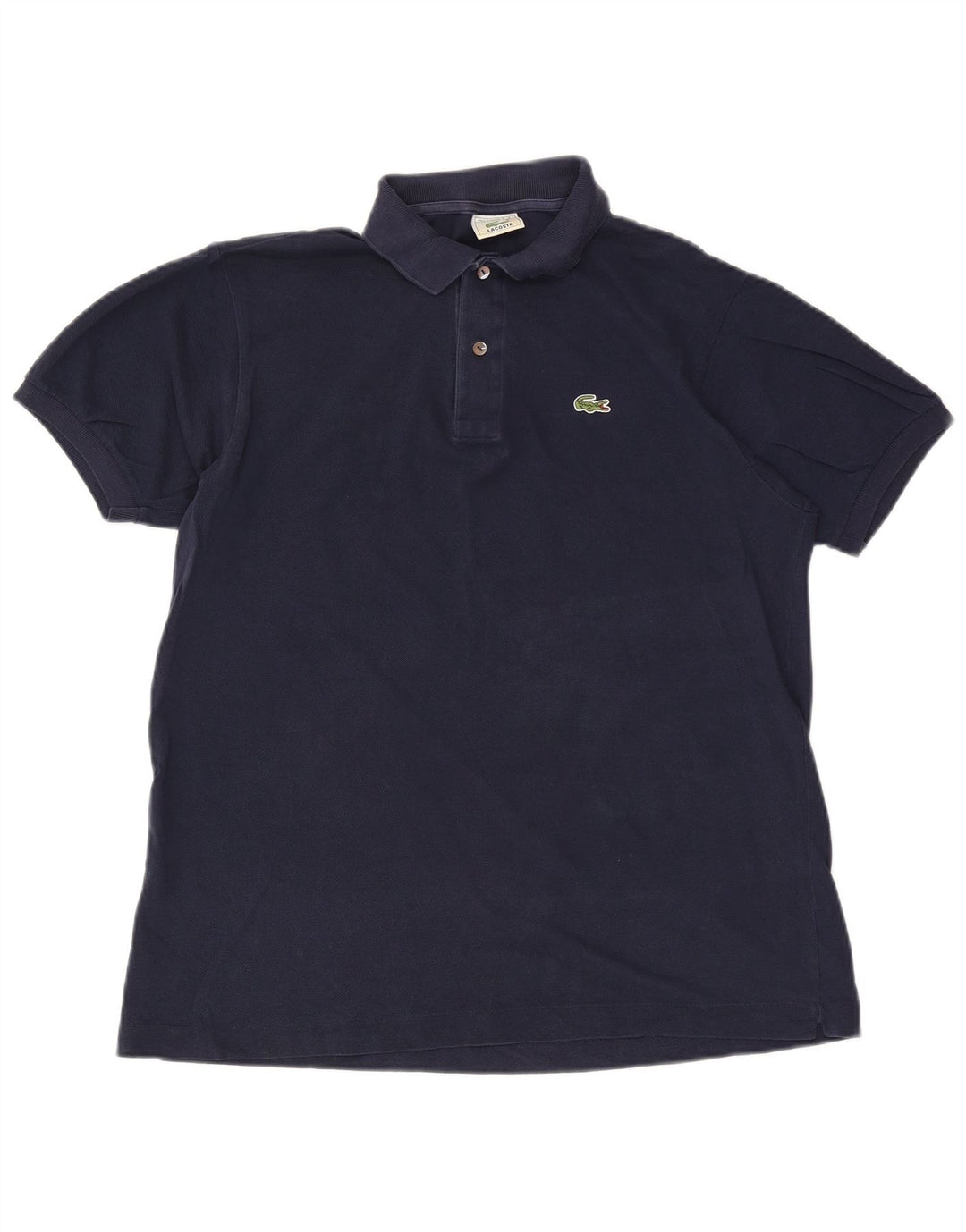 Lacoste Mens Polo Shirt Size 5 Large Navy Blue Cotton