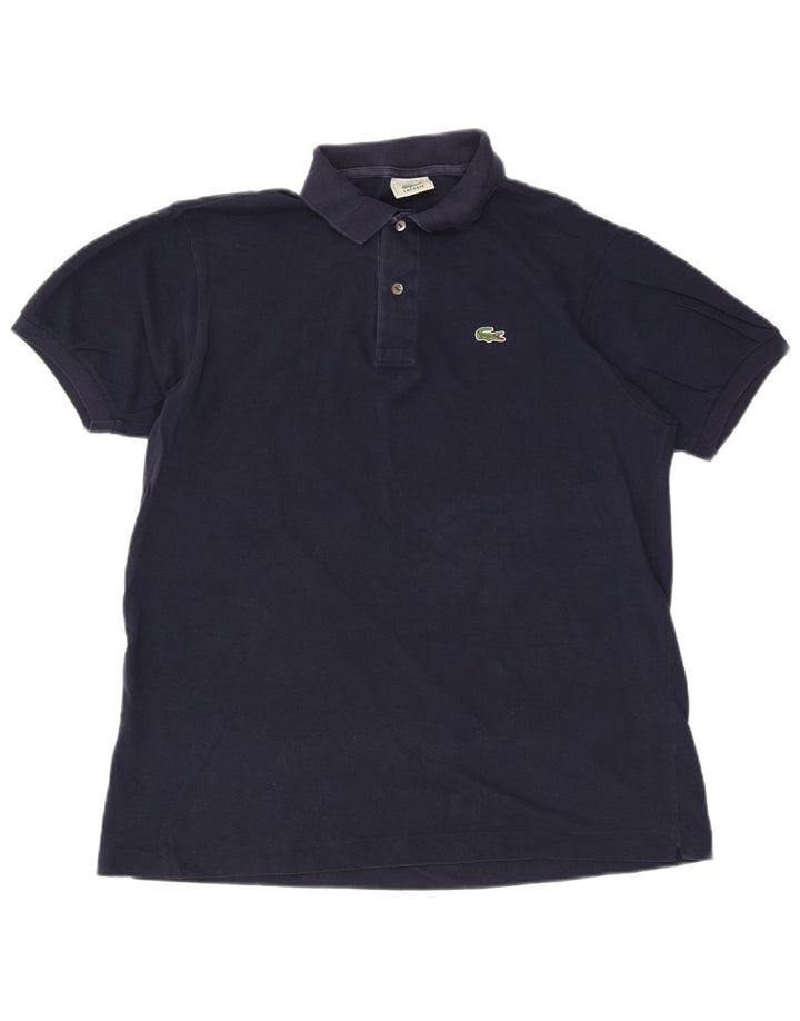 Lacoste Mens Polo Shirt Size 5 Large Navy Blue Cotton