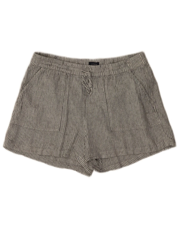 J. Crew Womens Chino Shorts Small W30 Grey Pinstripe Linen