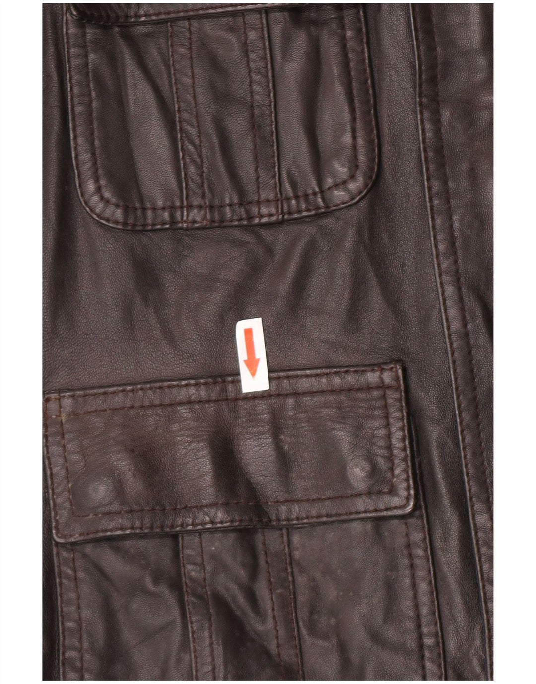 S.W.O.R.D. 6.6.44 Mens Bomber Leather Jacket IT 52 Large Brown Leather