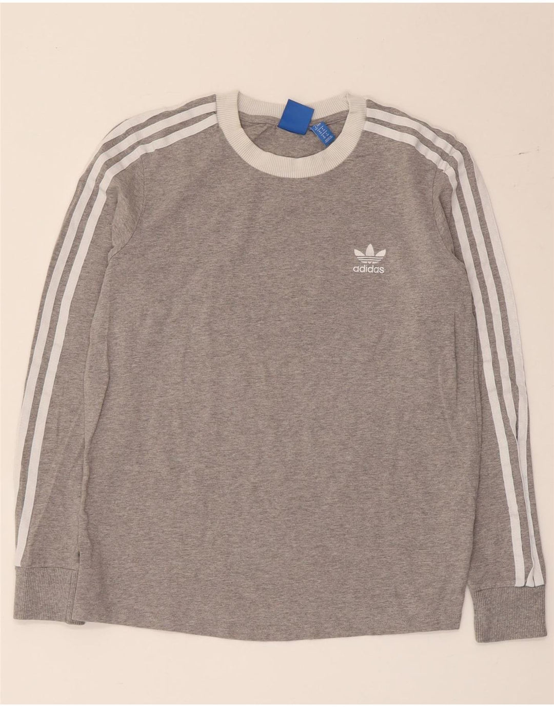 Adidas Womens Graphic Sweatshirt Jumper UK 12 Medium Grey Colourblock