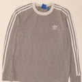 Adidas Womens Graphic Sweatshirt Jumper UK 12 Medium Grey Colourblock
