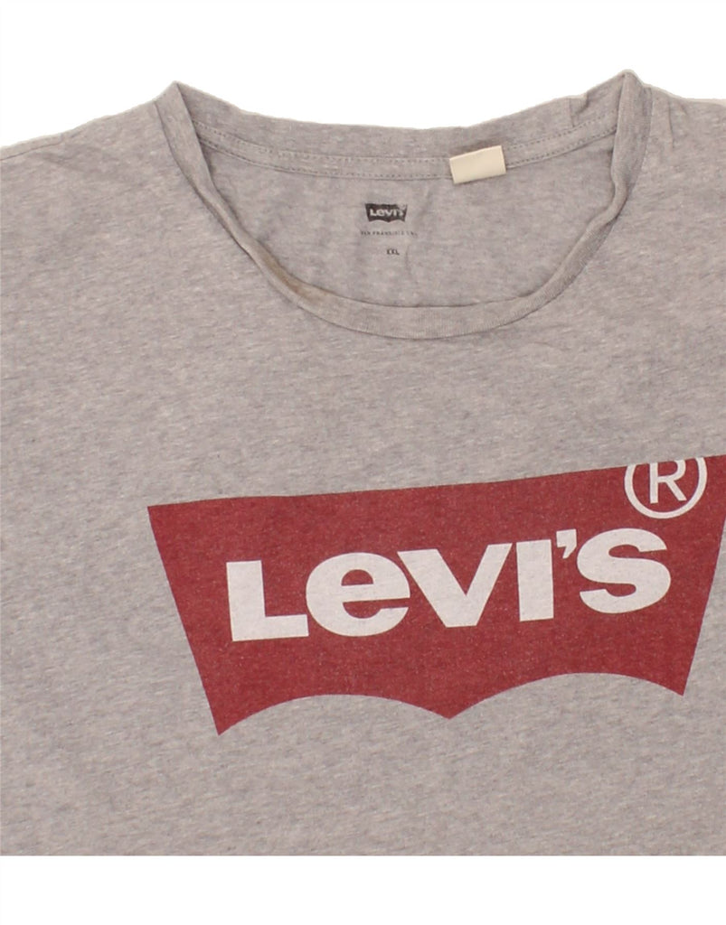 LEVI'S Mens Graphic T-Shirt Top 2XL Grey Cotton | Vintage Levi's | Thrift | Second-Hand Levi's | Used Clothing | Messina Hembry 