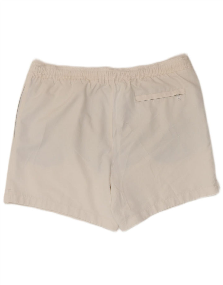 Calvin Klein Mens Graphic Swimming Shorts Large  White Polyester