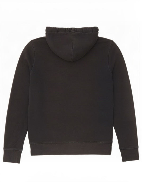 Jack Wills Womens Zip Hoodie Sweater UK 12 Medium Black Cotton