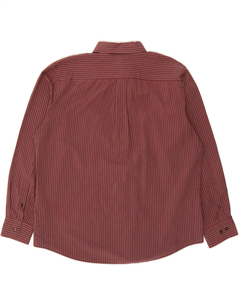 DOCKERS Mens Shirt Size 17 1/2 XL Burgundy Pinstripe Cotton Vintage Dockers and Second-Hand Dockers from Messina Hembry 