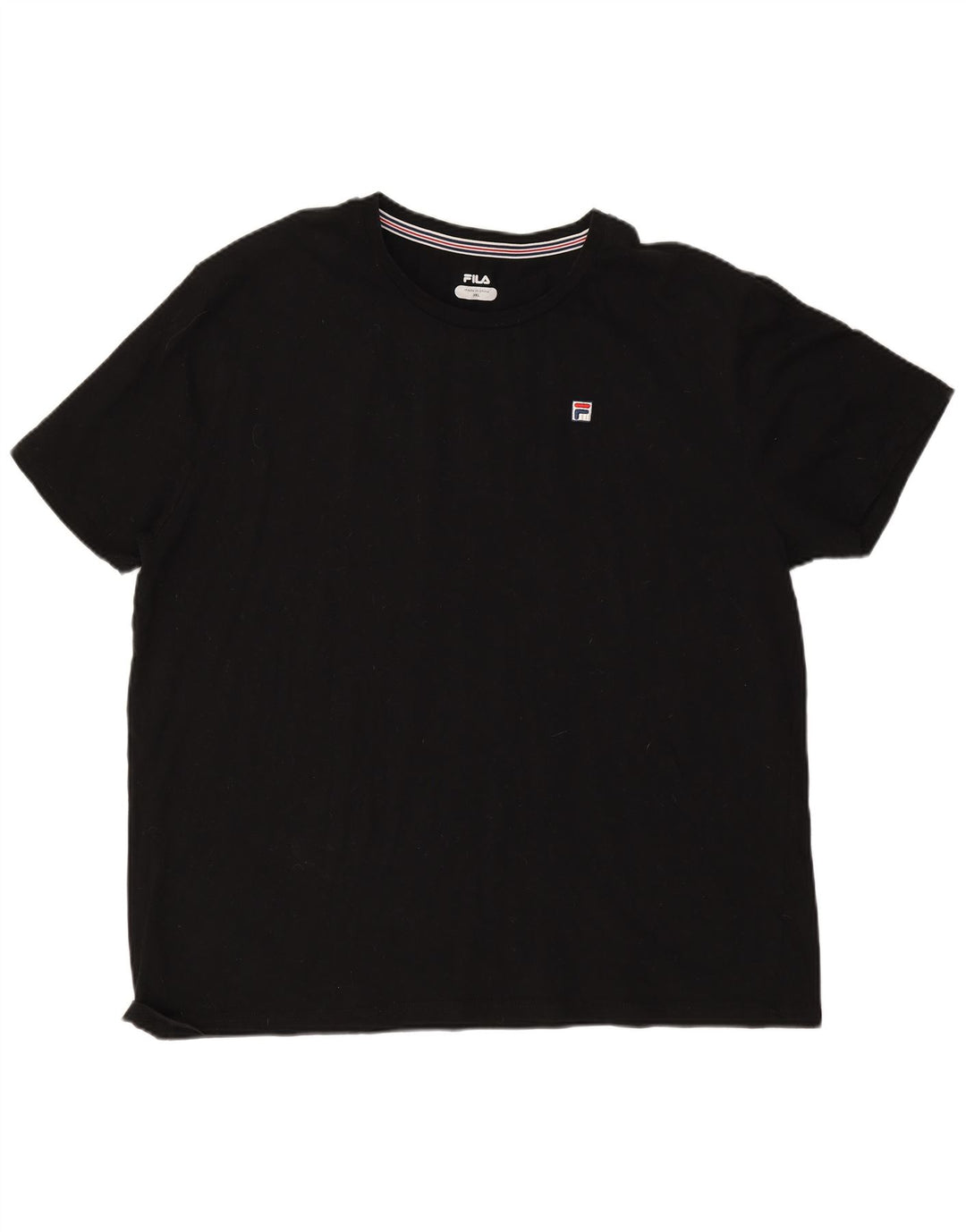 Fila Mens T-Shirt Top 3XL Black Cotton