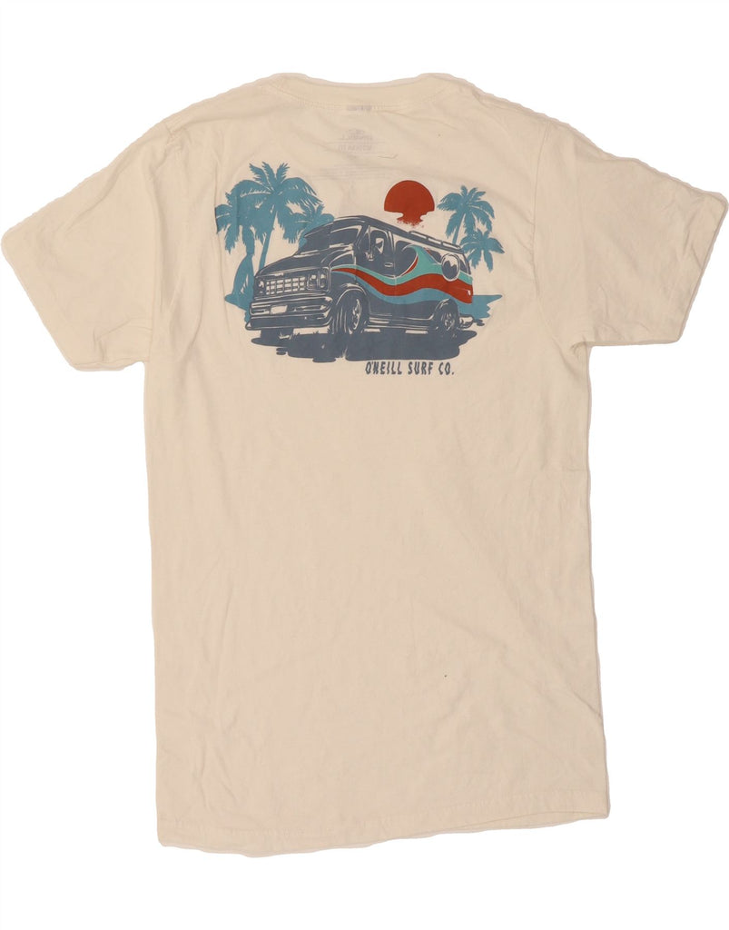 O'NEILL Mens Modern Fit Graphic T-Shirt Top Small Off White Cotton Vintage O'Neill and Second-Hand O'Neill from Messina Hembry 