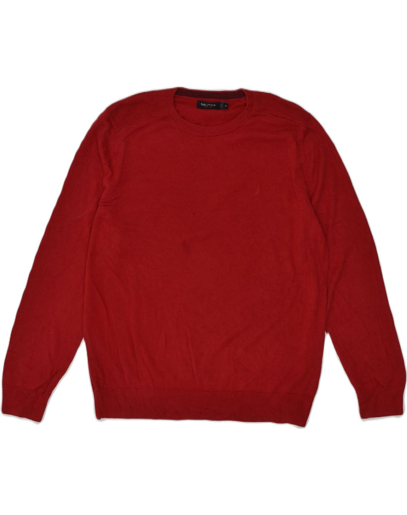 NAUTICA Mens Crew Neck Jumper Sweater XL Red Cotton | Vintage Nautica | Thrift | Second-Hand Nautica | Used Clothing | Messina Hembry 