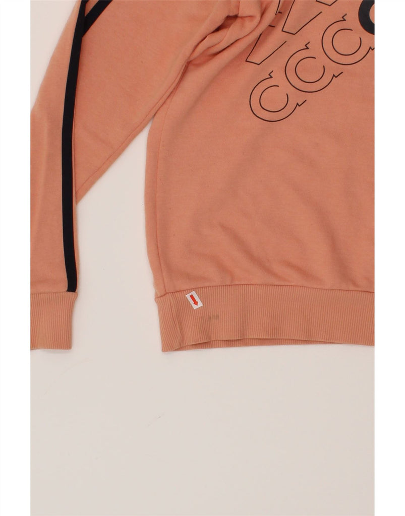 ADIDAS Girls Graphic Sweatshirt Jumper 13-14 Years Pink Cotton Vintage Adidas and Second-Hand Adidas from Messina Hembry 