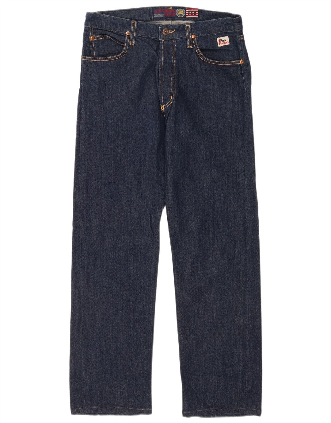 Roy Rogers Mens Straight Jeans W33 L29 Navy Blue Cotton